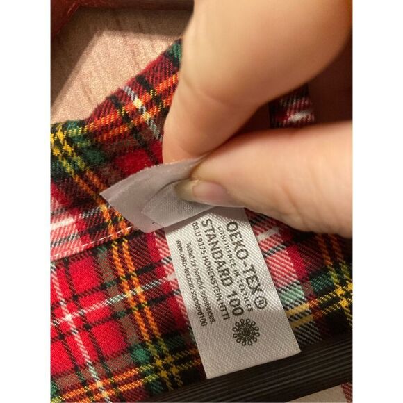 Hanna Andersson XL Adult Holiday Flannel Pajama Top red unisex - Picture 5 of 7